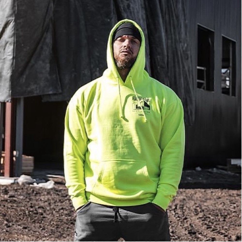 Flag Nor Fail NWT New Warehouse Hoodie in Neon Yellow/Green Unisex Size Small
